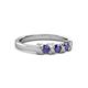 3 - Fiona Iolite XOXO Three Stone Engagement Ring 