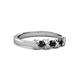 3 - Fiona Black Diamond XOXO Three Stone Engagement Ring 
