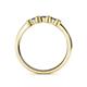 5 - Fiona Blue Sapphire XOXO Three Stone Engagement Ring 