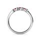 5 - Fiona Ruby XOXO Three Stone Engagement Ring 