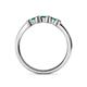 5 - Fiona Emerald XOXO Three Stone Engagement Ring 