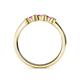 5 - Fiona Pink Sapphire XOXO Three Stone Engagement Ring 