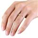 6 - Fiona Pink Sapphire XOXO Three Stone Engagement Ring 