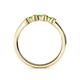 5 - Fiona Green Garnet XOXO Three Stone Engagement Ring 