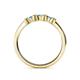 5 - Fiona Blue Topaz XOXO Three Stone Engagement Ring 