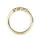 5 - Fiona Red Garnet XOXO Three Stone Engagement Ring 