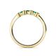 5 - Fiona Emerald XOXO Three Stone Engagement Ring 
