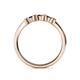 5 - Fiona Black Diamond XOXO Three Stone Engagement Ring 