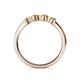 5 - Fiona Yellow Sapphire XOXO Three Stone Engagement Ring 