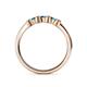 5 - Fiona Blue Diamond XOXO Three Stone Engagement Ring 