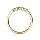 5 - Fiona London Blue Topaz XOXO Three Stone Engagement Ring 