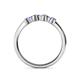 5 - Fiona Tanzanite XOXO Three Stone Engagement Ring 