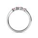 5 - Fiona Pink Tourmaline XOXO Three Stone Engagement Ring 