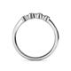5 - Fiona Smoky Quartz XOXO Three Stone Engagement Ring 
