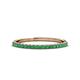 1 - Iskra 0.23 ctw Emerald Round (1.50 mm) 18 Stone Wedding Band 