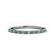 1 - Iskra 1.50 mm Round Emerald and Diamond 18 Stone Wedding Band 