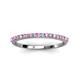 3 - Iskra 1.50 mm Round Pink Sapphire and Diamond 18 Stone Wedding Band 