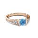 3 - Alana Signature Blue Topaz and Diamond Engagement Ring 