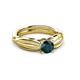 3 - Kayla Signature London Blue Topaz and Diamond Solitaire Plus Engagement Ring 