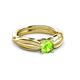 3 - Kayla Signature Peridot and Diamond Solitaire Plus Engagement Ring 
