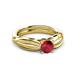 3 - Kayla Signature Ruby and Diamond Solitaire Plus Engagement Ring 