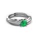 3 - Kayla Signature Emerald and Diamond Solitaire Plus Engagement Ring 