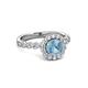 3 - Aelan Signature Aquamarine and Diamond Floral Halo Engagement Ring 