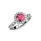 4 - Aelan Signature Pink Tourmaline and Diamond Floral Halo Engagement Ring 