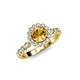 4 - Aelan Signature Citrine and Diamond Floral Halo Engagement Ring 