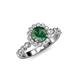 4 - Aelan Signature Diamond and Lab Created Alexandrite Floral Halo Engagement Ring 
