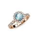 4 - Aelan Signature Aquamarine and Diamond Floral Halo Engagement Ring 