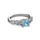 3 - Carina Signature Aquamarine and Diamond Engagement Ring 