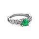 3 - Carina Signature Emerald and Diamond Engagement Ring 
