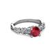 3 - Carina Signature Ruby and Diamond Engagement Ring 