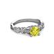 3 - Carina Signature Yellow and White Diamond Engagement Ring 