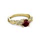3 - Carina Signature Red Garnet and Diamond Engagement Ring 
