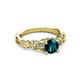 3 - Carina Signature Blue and White Diamond Engagement Ring 