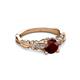 3 - Carina Signature Red Garnet and Diamond Engagement Ring 