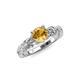 4 - Carina Signature Citrine and Diamond Engagement Ring 