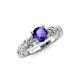 4 - Carina Signature Iolite and Diamond Engagement Ring 