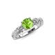 4 - Carina Signature Peridot and Diamond Engagement Ring 