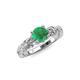 4 - Carina Signature Emerald and Diamond Engagement Ring 