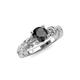 4 - Carina Signature Black and White Diamond Engagement Ring 