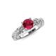 4 - Carina Signature Ruby and Diamond Engagement Ring 