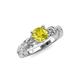 4 - Carina Signature Yellow and White Diamond Engagement Ring 