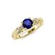 4 - Carina Signature Blue Sapphire and Diamond Engagement Ring 