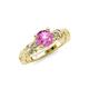 4 - Carina Signature Pink Sapphire and Diamond Engagement Ring 