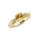 4 - Carina Signature Citrine and Diamond Engagement Ring 
