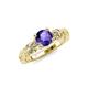 4 - Carina Signature Iolite and Diamond Engagement Ring 