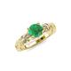 3 - Carina Signature Emerald and Diamond Engagement Ring 